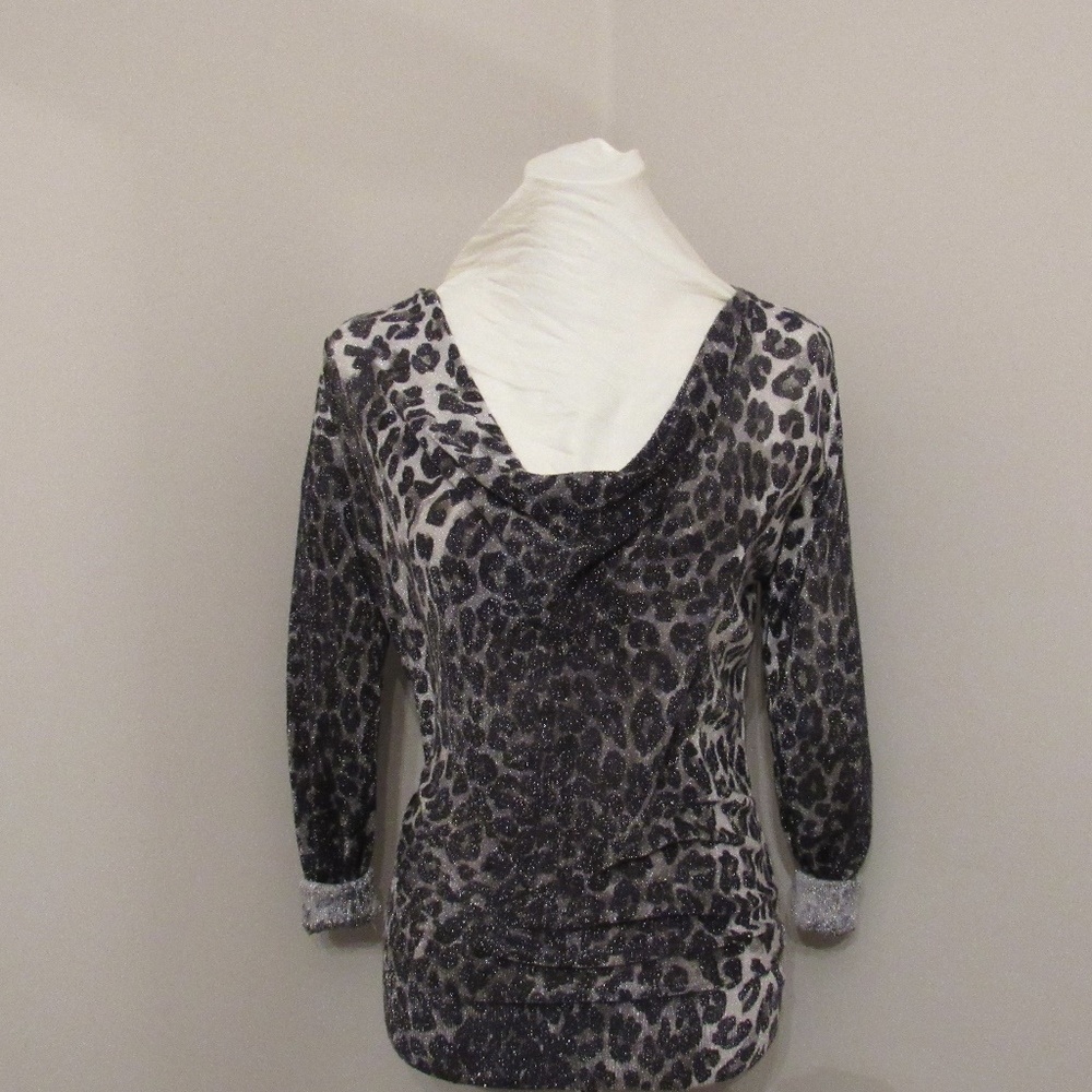 INC Shimmer Animal Print Top
